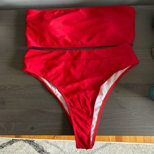 NEW Red bikini top and bottom